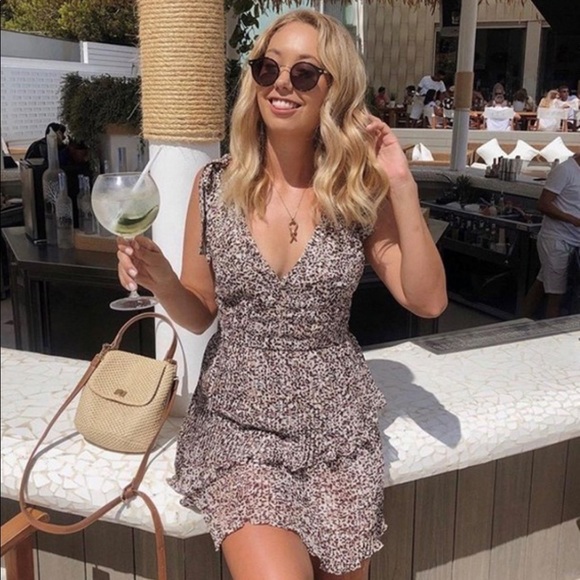 La Madison Talulah Cheetah Pleated Mini Dress - Picture 3 of 4